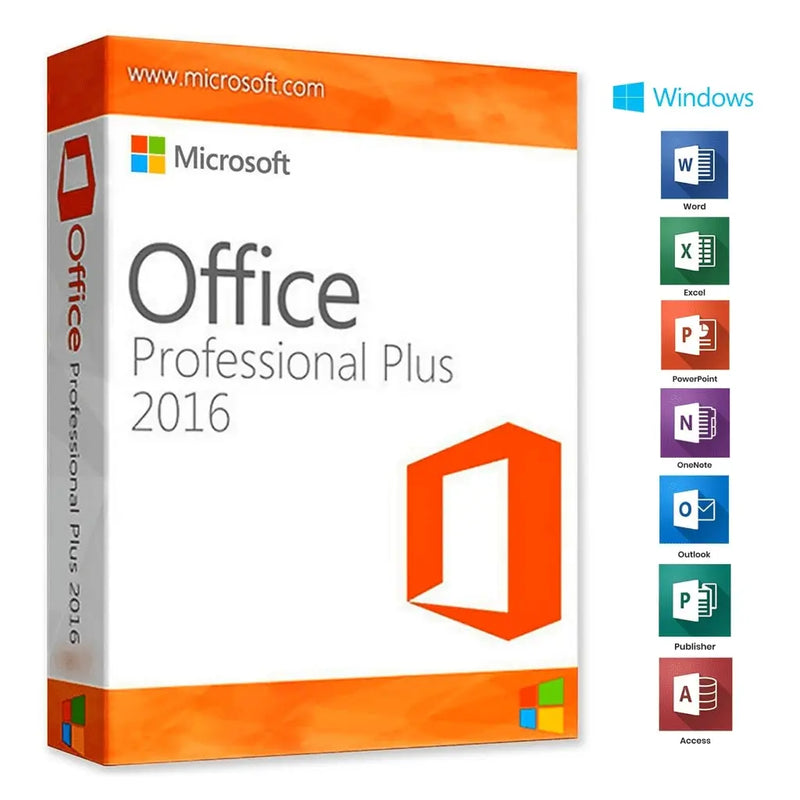 Microsoft Office 2016 Professional Plus - 32/64 bits | Licence ESD originale